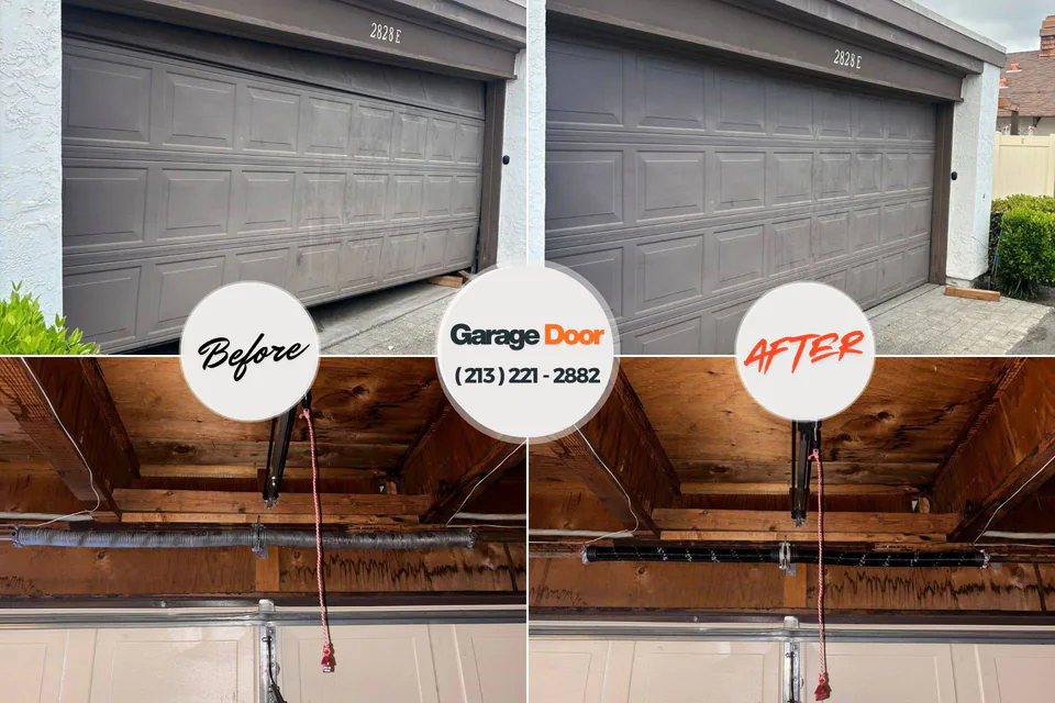 Before and after: garage door repair Northumberland, PA